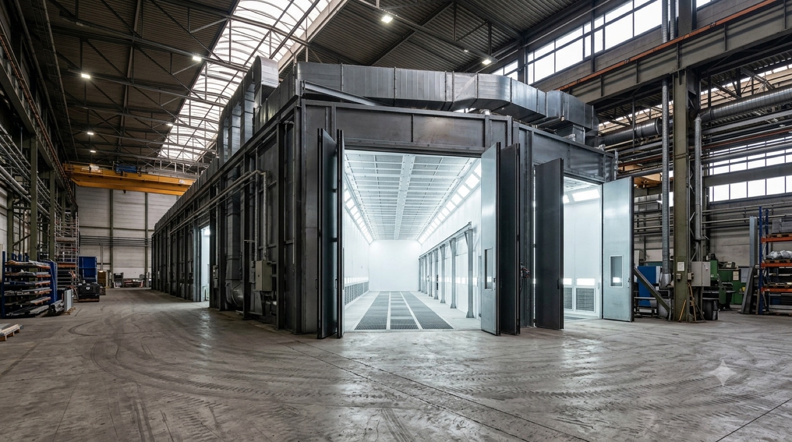 Truck and bus spray booth